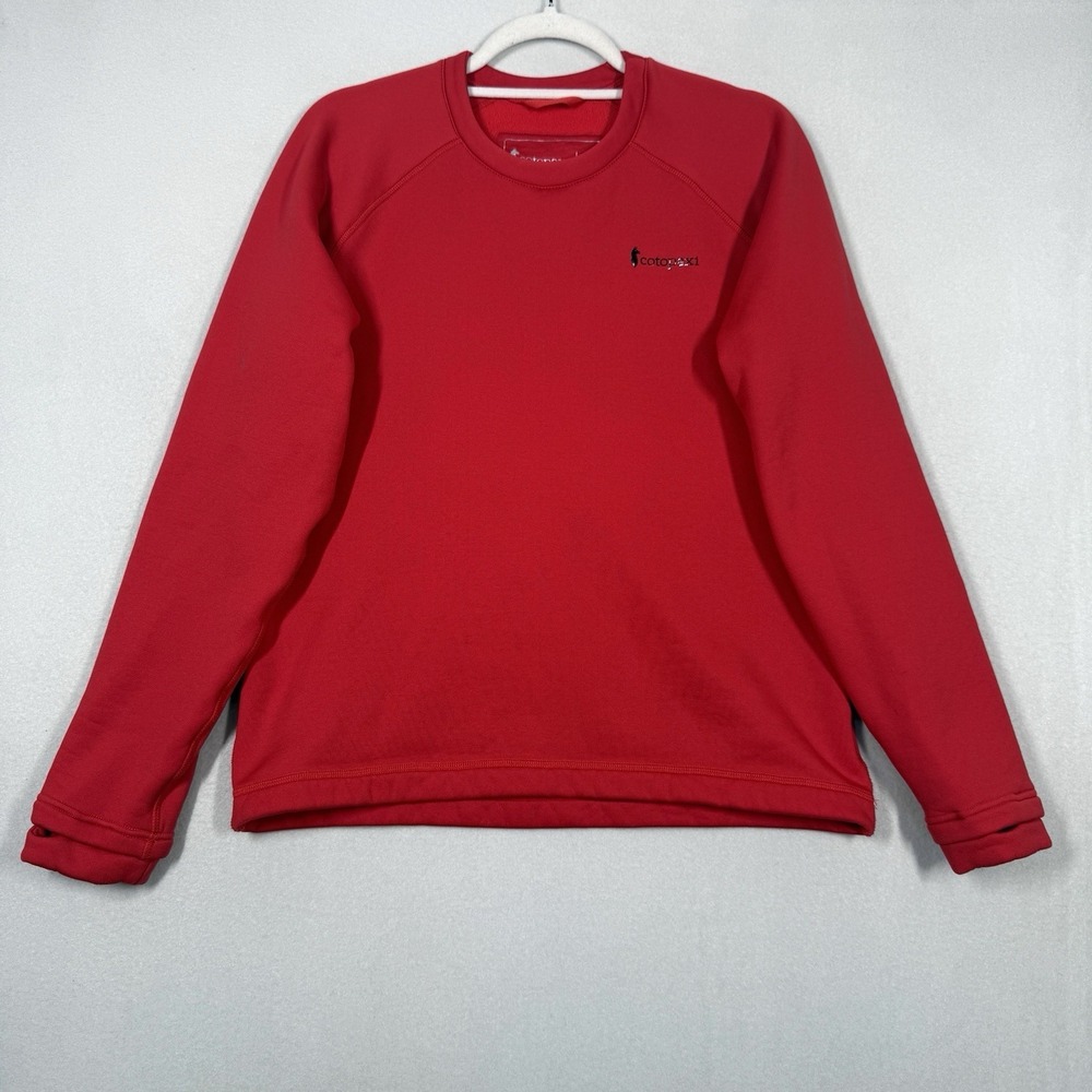 Cotopaxi Shirt Mens Medium Sambaya‎ Fleece Crew Pullover Red Thumbholes Stretch